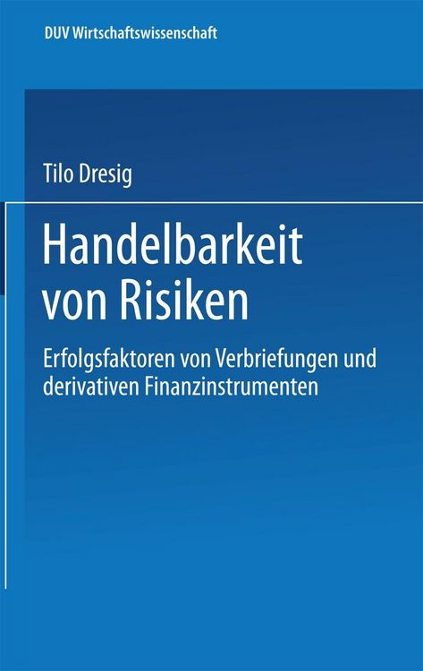 Produktbild: Handelbarkeit von Risiken