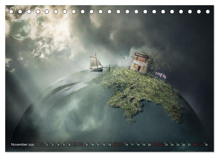 Produktbild: Ein kleiner Ausflug ins Reich der Fantasie (Tischkalender 2026 DIN A5 quer), CALVENDO Monatskalender