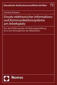 Produktbild: Einsatz elektronischer Informations- und Kommunikationssysteme am Arbeitsplatz