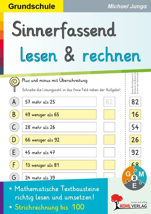 Produktbild: Sinnerfassend lesen und rechnen / Addition und Subtraktion bis 100