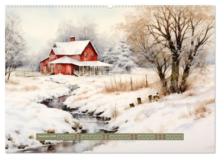 Produktbild: 365 Tage auf dem Land (Wandkalender 2026 DIN A2 quer), CALVENDO Monatskalender