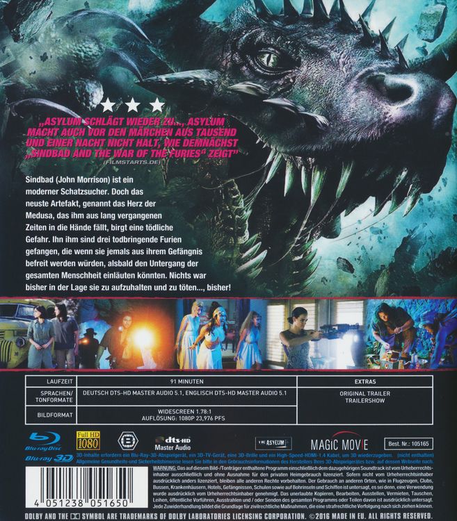 Produktbild: Sindbad and the War of the Furies (inkl. 2D-Version)