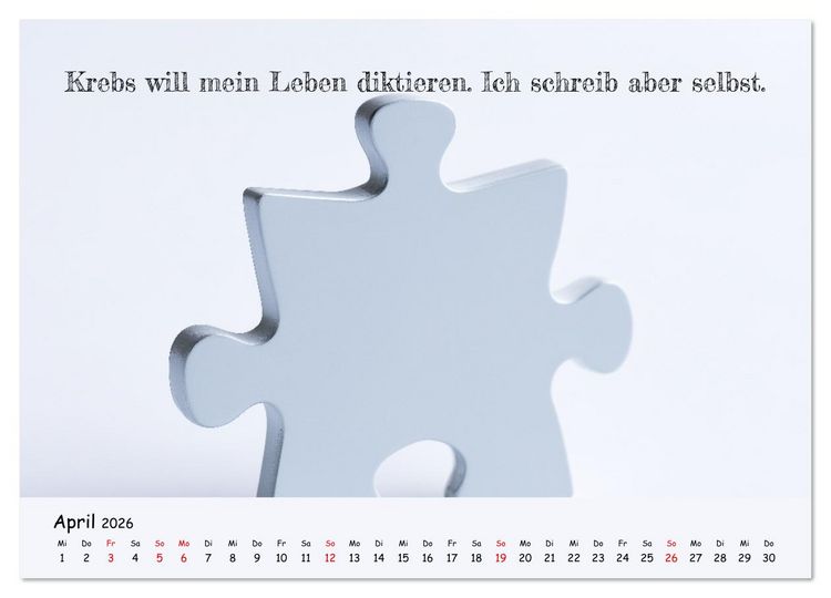 Produktbild: Krebs ist ein Vollidiot - Kalender f&uuml;r alle K&auml;mpfer mit Krebserkrankung (Wandkalender 2026 DIN A3 quer), CALVENDO Monatskalender