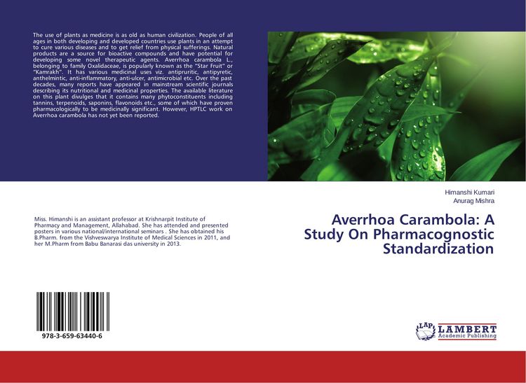 Produktbild: Averrhoa Carambola: A Study On Pharmacognostic Standardization