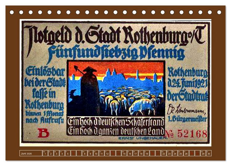 Produktbild: Gru&szlig; aus Rothenburg ob der Tauber (Tischkalender 2026 DIN A5 quer), CALVENDO Monatskalender