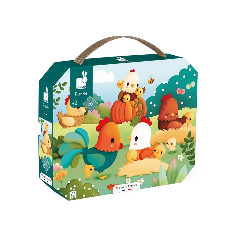 Produktbild: Puzzle Willkommen auf dem H&uuml;hnerhof &ndash; Spielspa&szlig; mit 20 Teilen