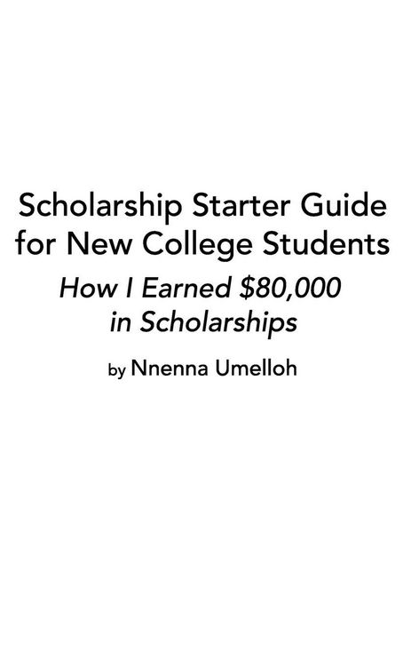 Produktbild: Scholarship Starter Guide for New College Students