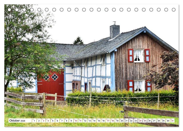 Produktbild: Fachwerkh&auml;user - Historische Geb&auml;ude rund um Simmerath (Tischkalender 2026 DIN A5 quer), CALVENDO Monatskalender