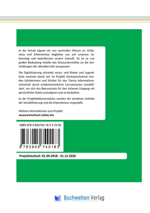 Produktbild: Informationssicherheitsbewusstsein f&uuml;r den Schulalltag