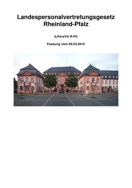 Produktbild: Landespersonalvertretungsgesetz Rheinland-Pfalz