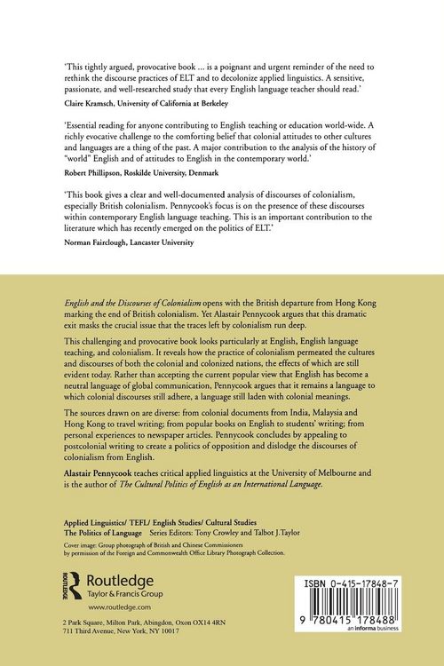 Produktbild: English and the Discourses of Colonialism