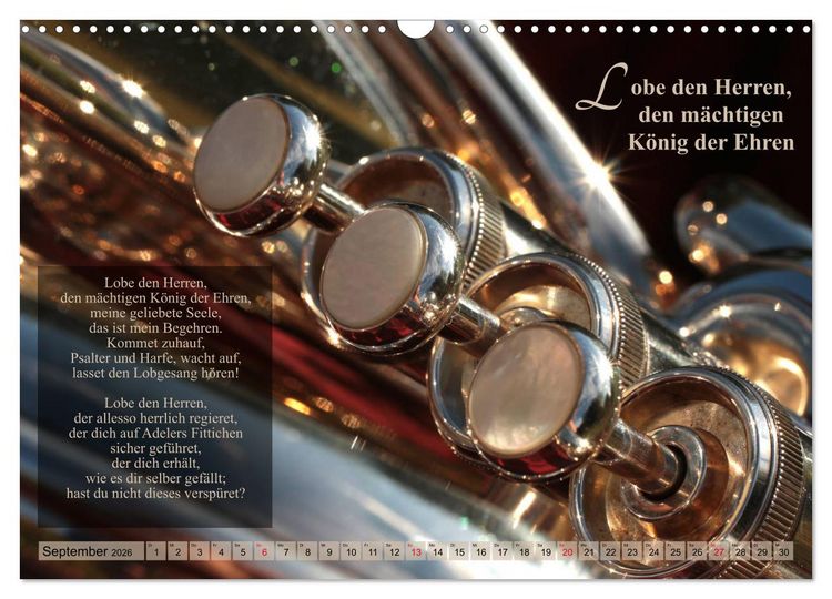 Produktbild: Lieder f&uuml;r Blechbl&auml;ser (Wandkalender 2026 DIN A3 quer), CALVENDO Monatskalender