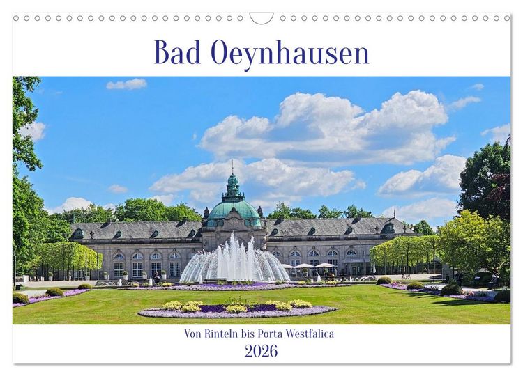 Produktbild: Bad Oeynhausen - Von Rinteln bis Porta Westfalica (Wandkalender 2026 DIN A3 quer), CALVENDO Monatskalender