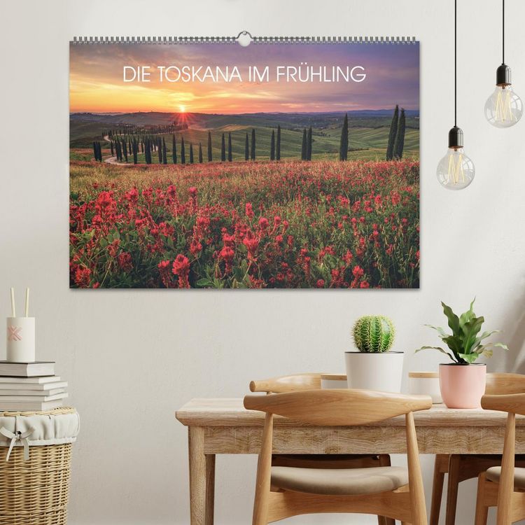 Produktbild: DIE TOSKANA IM FR&Uuml;HLING (Wandkalender 2026 DIN A2 quer), CALVENDO Monatskalender