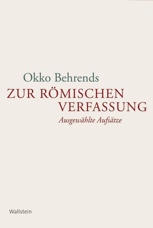 Produktbild: Zur r&ouml;mischen Verfassung