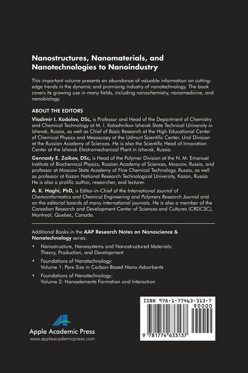 Produktbild: Nanostructures, Nanomaterials, and Nanotechnologies to Nanoindustry