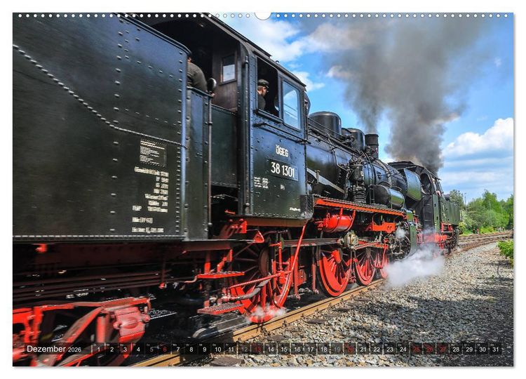 Produktbild: Unter Dampf - Eisenbahnromantik aus vergangener Zeit (hochwertiger Premium Wandkalender 2026 DIN A2 quer), Kunstdruck in Hochglanz