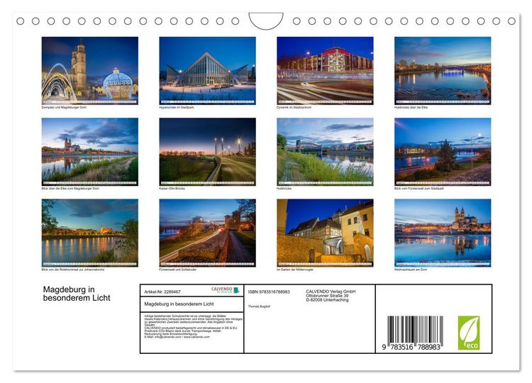Produktbild: Magdeburg in besonderem Licht (Wandkalender 2027 DIN A4 quer), CALVENDO Monatskalender