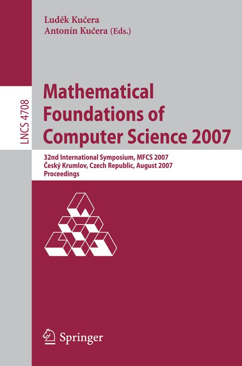 Bild vom Artikel Mathematical Foundations of Computer Science 2007 vom Autor Ludek Kucera