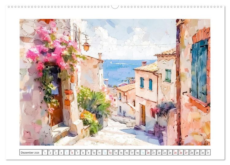 Produktbild: Mediterrane Landschaften (Wandkalender 2026 DIN A2 quer), CALVENDO Monatskalender