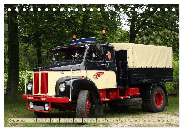 Produktbild: Historische Nutzfahrzeuge (Tischkalender 2026 DIN A5 quer), CALVENDO Monatskalender