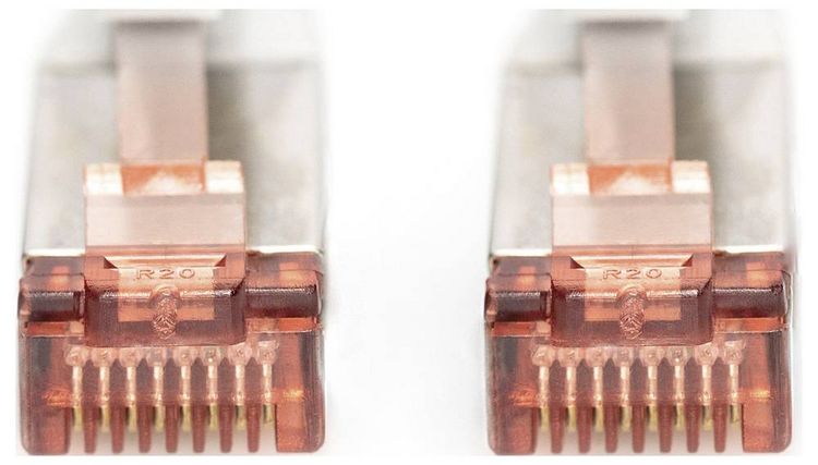 Produktbild: Digitus DK-1644-070 RJ45 Patchkabel CAT 6 S/FTP 7.00 m Grau Halogenfrei, verdrillte Paare, mit Rastnasenschutz, Flammwidrig 1 St.