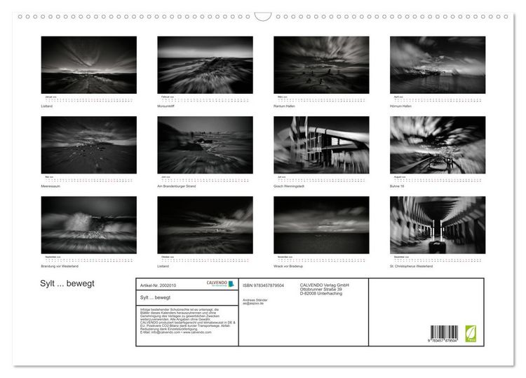Produktbild: Sylt ... bewegt (Wandkalender 2026 DIN A2 quer), CALVENDO Monatskalender