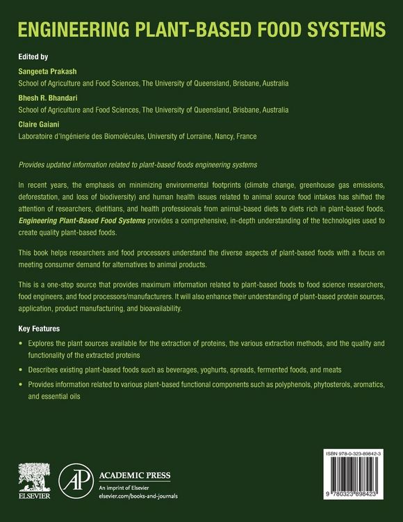 Produktbild: Engineering Plant-Based Food Systems