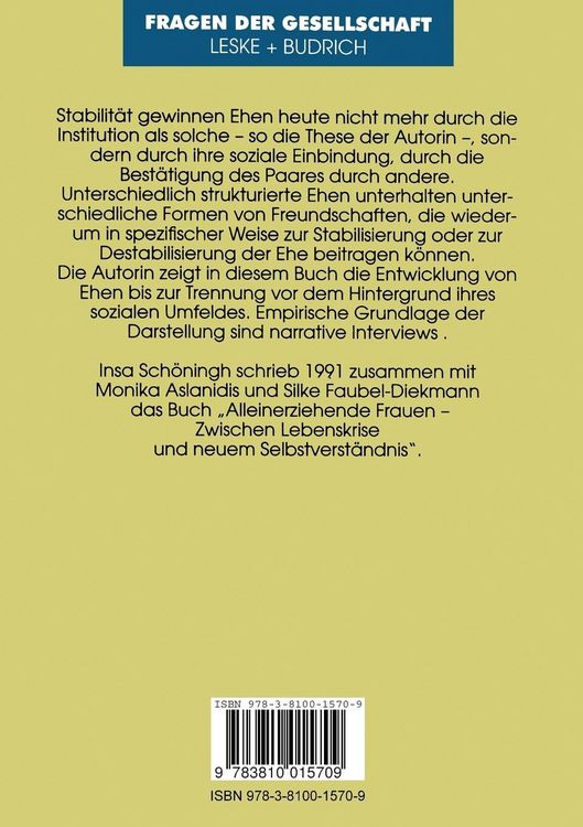 Produktbild: Ehen und ihre Freundschaften