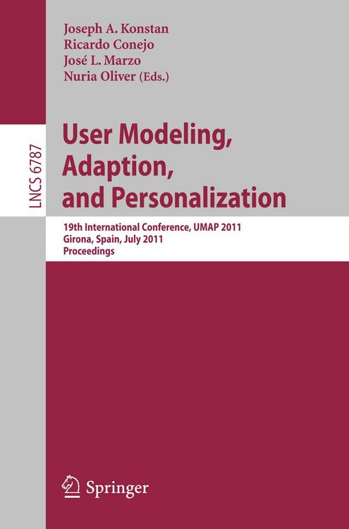 Produktbild: User Modeling, Adaptation and Personalization