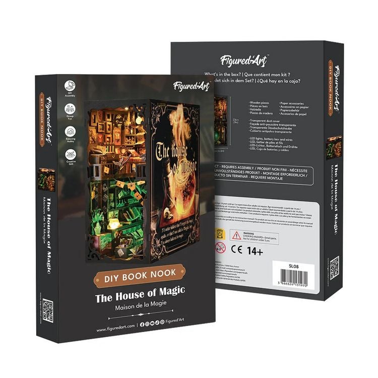 Produktbild: FiguredArt SL08- DIY Book Nook, Magische H&ouml;hle, Puzzle 334 Teile, Miniatur-Diorama