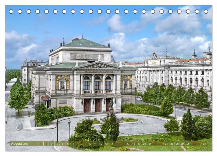 Produktbild: Leipzig zur Kaiserzeit in Farbe (Tischkalender 2026 DIN A5 quer), CALVENDO Monatskalender