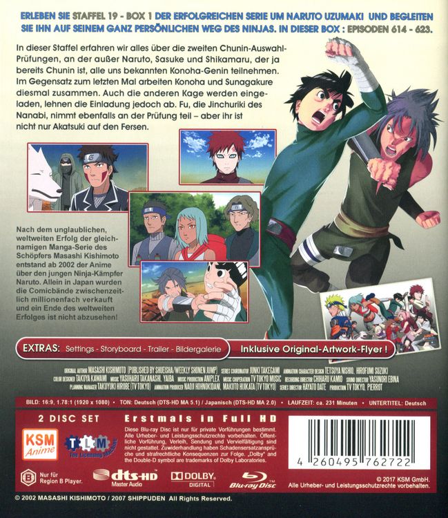 Produktbild: Naruto Shippuden - Auf den Spuren von Narujo - Der bisherige Weg - Staffel 19.1: Folgen 614-623 - Uncut [2 BRs]