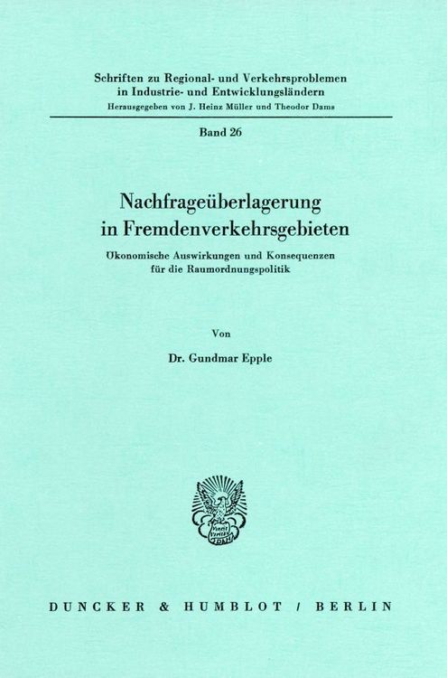 Produktbild: Nachfrage&uuml;berlagerung in Fremdenverkehrsgebieten.