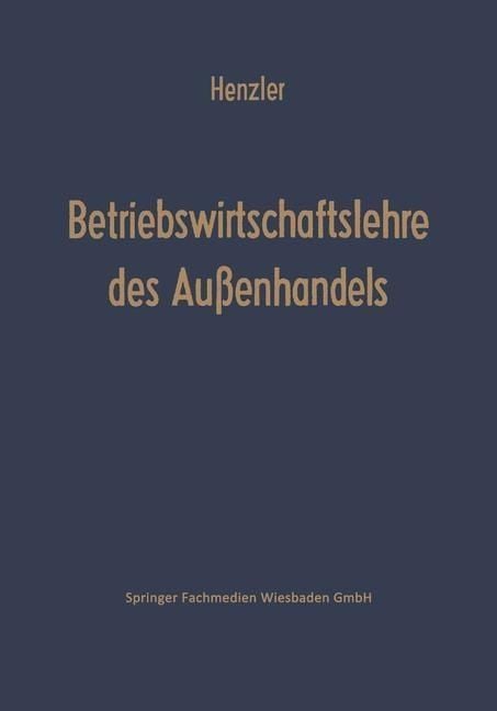 Produktbild: Betriebswirtschaftslehre des Au&szlig;enhandels