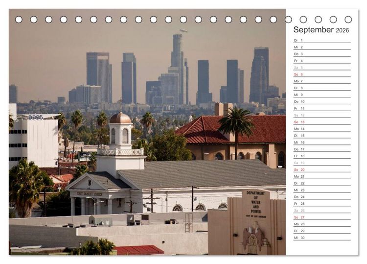 Produktbild: Los Angeles - Kalifornien (Tischkalender 2026 DIN A5 quer), CALVENDO Monatskalender