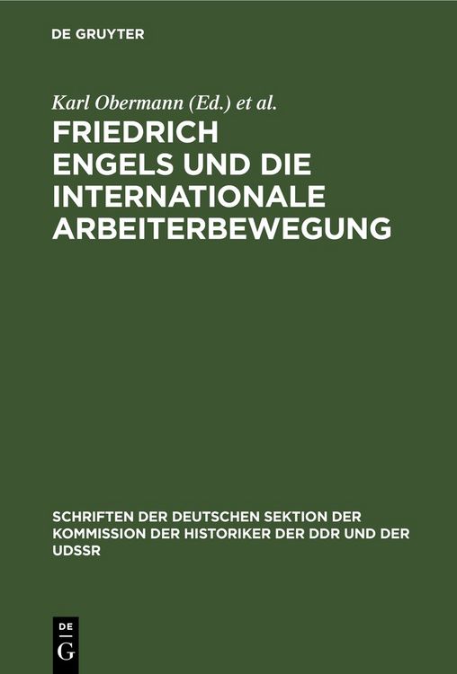 Produktbild: Friedrich Engels und die internationale Arbeiterbewegung