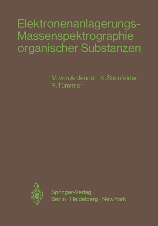 Produktbild: Elektronenanlagerungs-Massenspektrographie organischer Substanzen