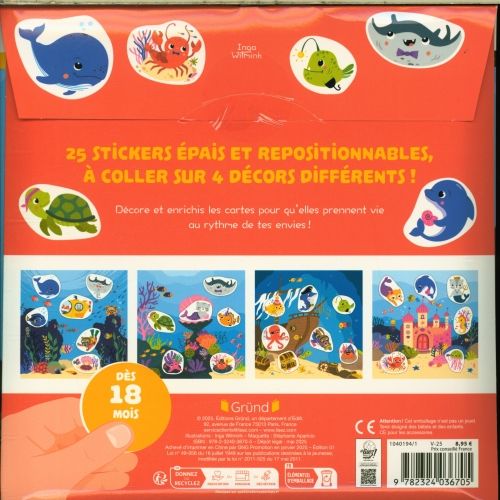 Produktbild: Sous l'oc&eacute;an : stickers &eacute;pais