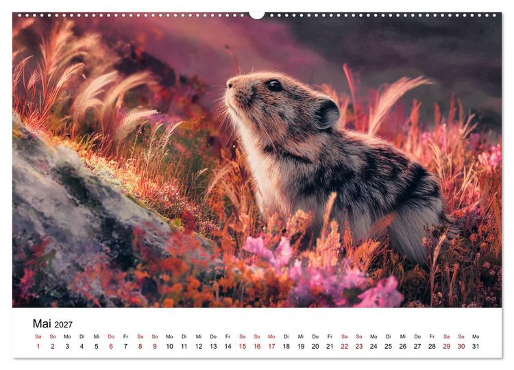 Produktbild: Lemminge - Kleine Helden der Tundra (hochwertiger Premium Wandkalender 2027 DIN A2 quer), Kunstdruck in Hochglanz