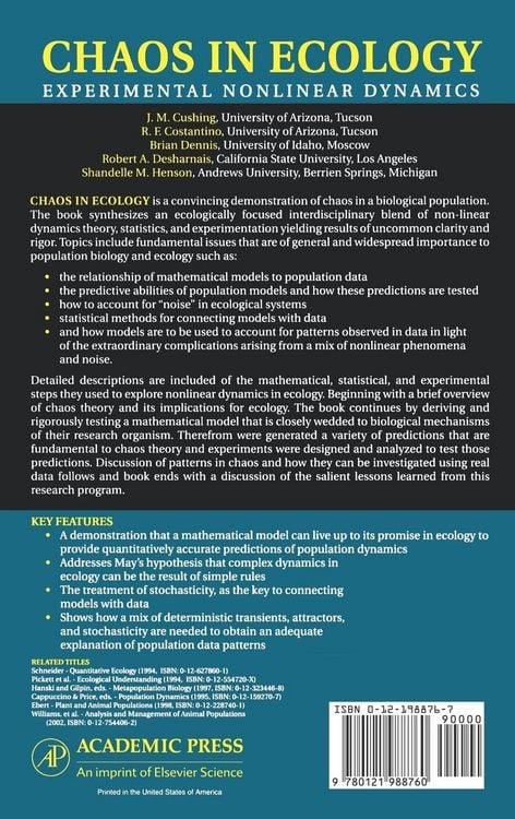 Produktbild: Chaos in Ecology