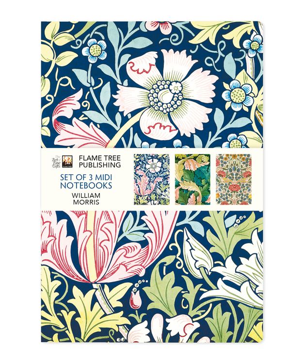 Produktbild: Dreier Set Mittelformat-Notizb&uuml;cher: William Morris