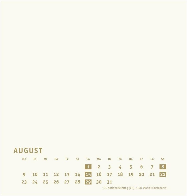 Produktbild: Premium-Bastelkalender gold mittel 2027