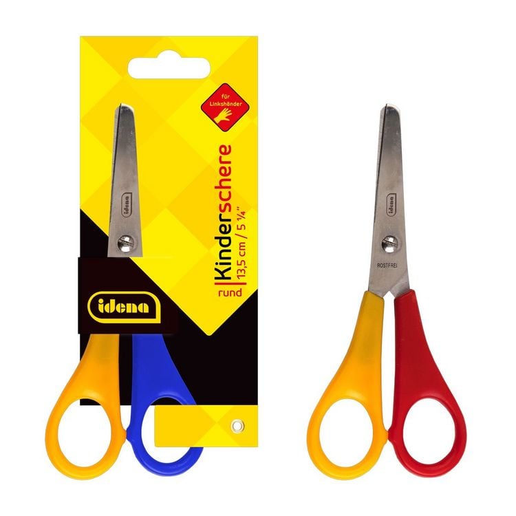 Produktbild: Idena Kinderschere f&uuml;r Linksh&auml;nder rund 5 1/4"
