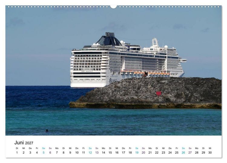 Produktbild: Riesen der Meere - Kreuzfahrtschiffe (hochwertiger Premium Wandkalender 2027 DIN A2 quer), Kunstdruck in Hochglanz