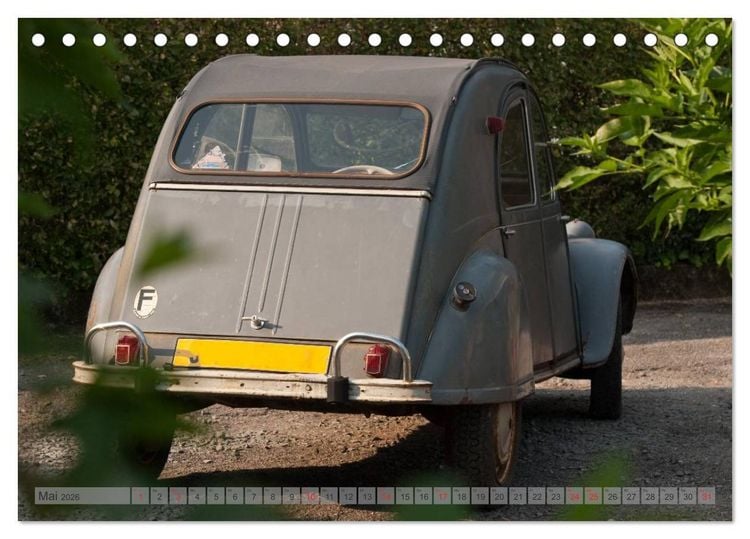 Produktbild: Kultauto Ente Citro&euml;n 2CV (Tischkalender 2026 DIN A5 quer), CALVENDO Monatskalender