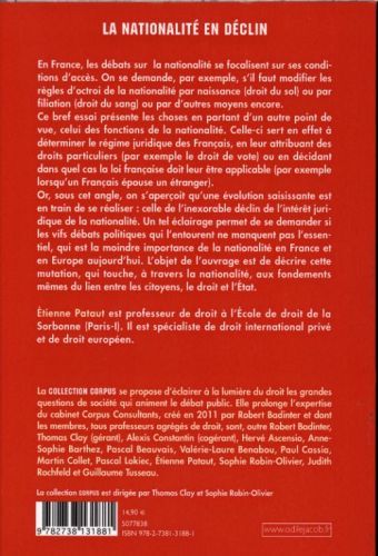 Produktbild: La nationalit&eacute; en d&eacute;clin