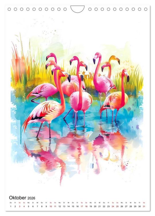 Produktbild: Afrikas Tiere - Illustriert in Wasserfarben (Wandkalender 2026 DIN A4 hoch), CALVENDO Monatskalender