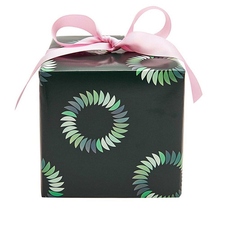 Produktbild: Geschenkpapier Kr&auml;nze, dunkelgr&uuml;n,