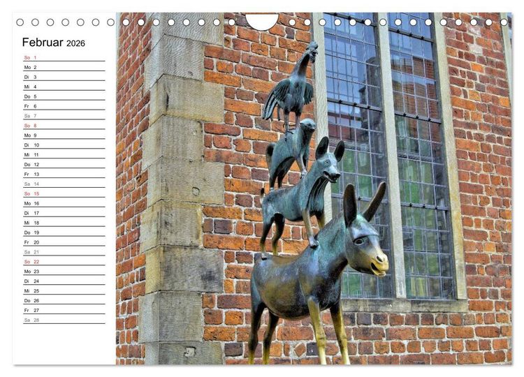 Produktbild: Bremen ganz nah (Wandkalender 2026 DIN A4 quer), CALVENDO Monatskalender